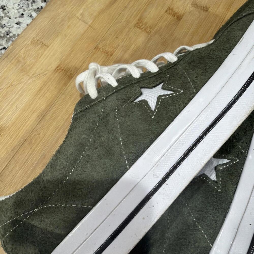 Converse Suede One Star Ox Low Mens size 13 Green White Sneaker Shoe Classic * - Picture 9 of 14